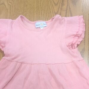 Adorable Pink Flutter Sleeve Dress for Kids